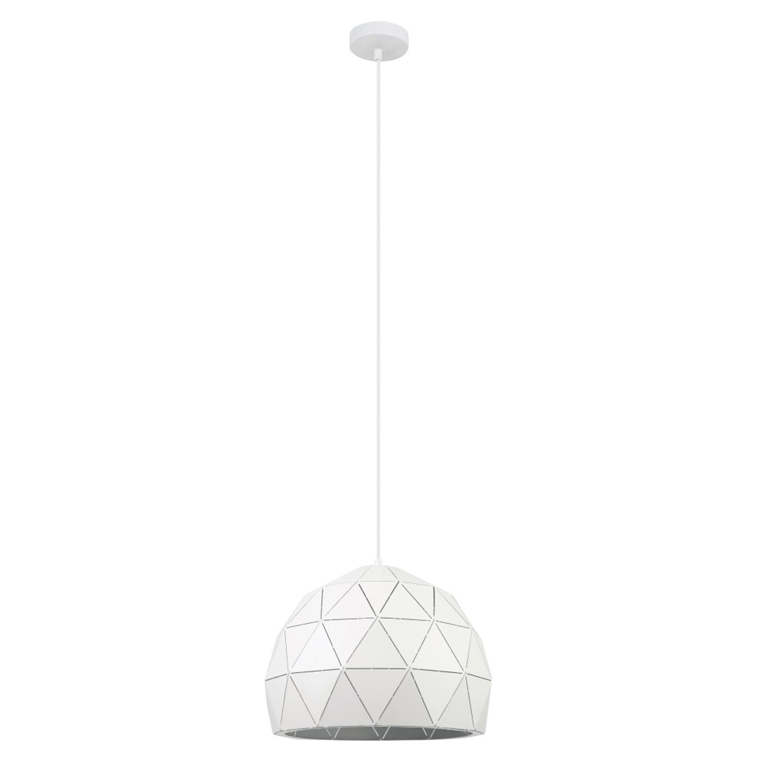 Italux Lampa wisząca HARLEY śr. 36 cm biała 1x40W E27