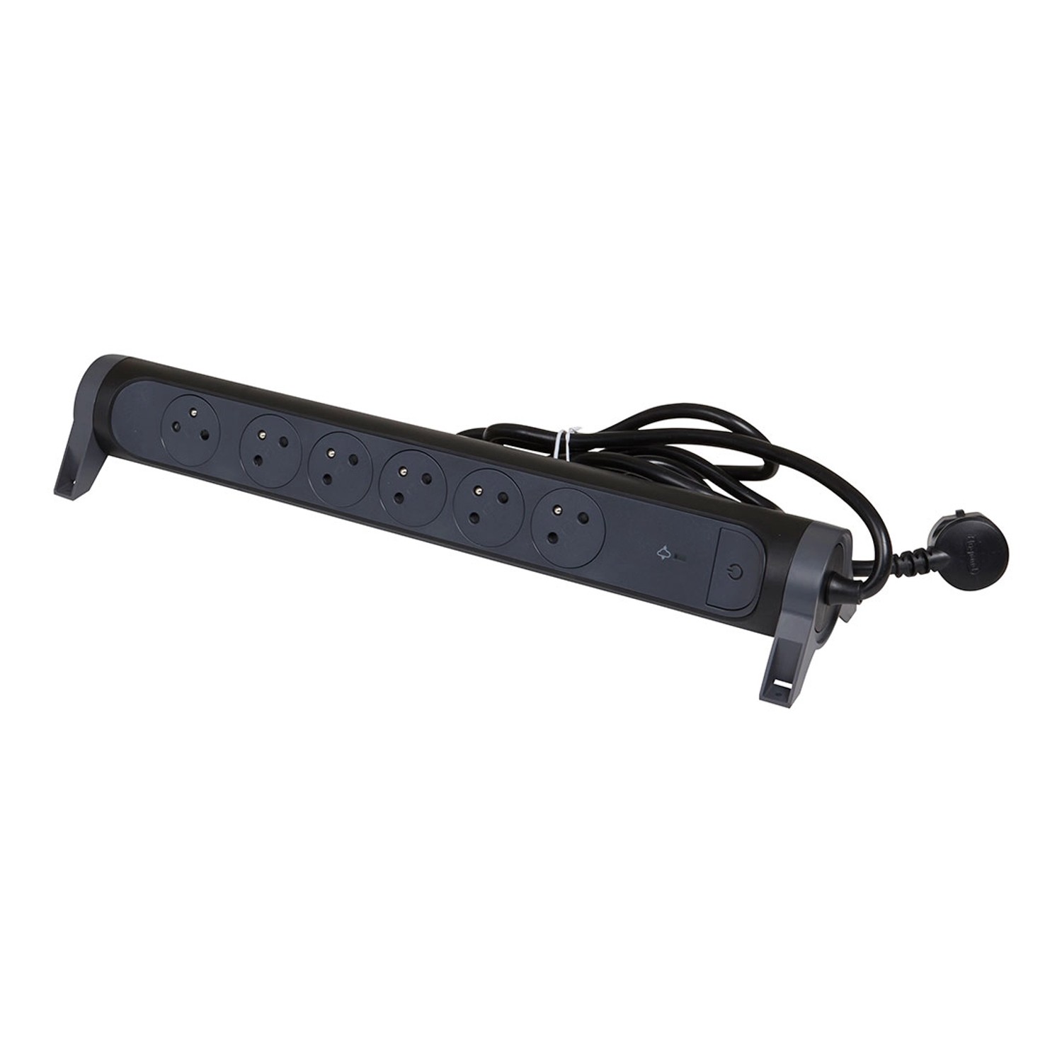 Legrand Przedłużacz z ochronnikiem 6X2P+Z 1,5 m czarny