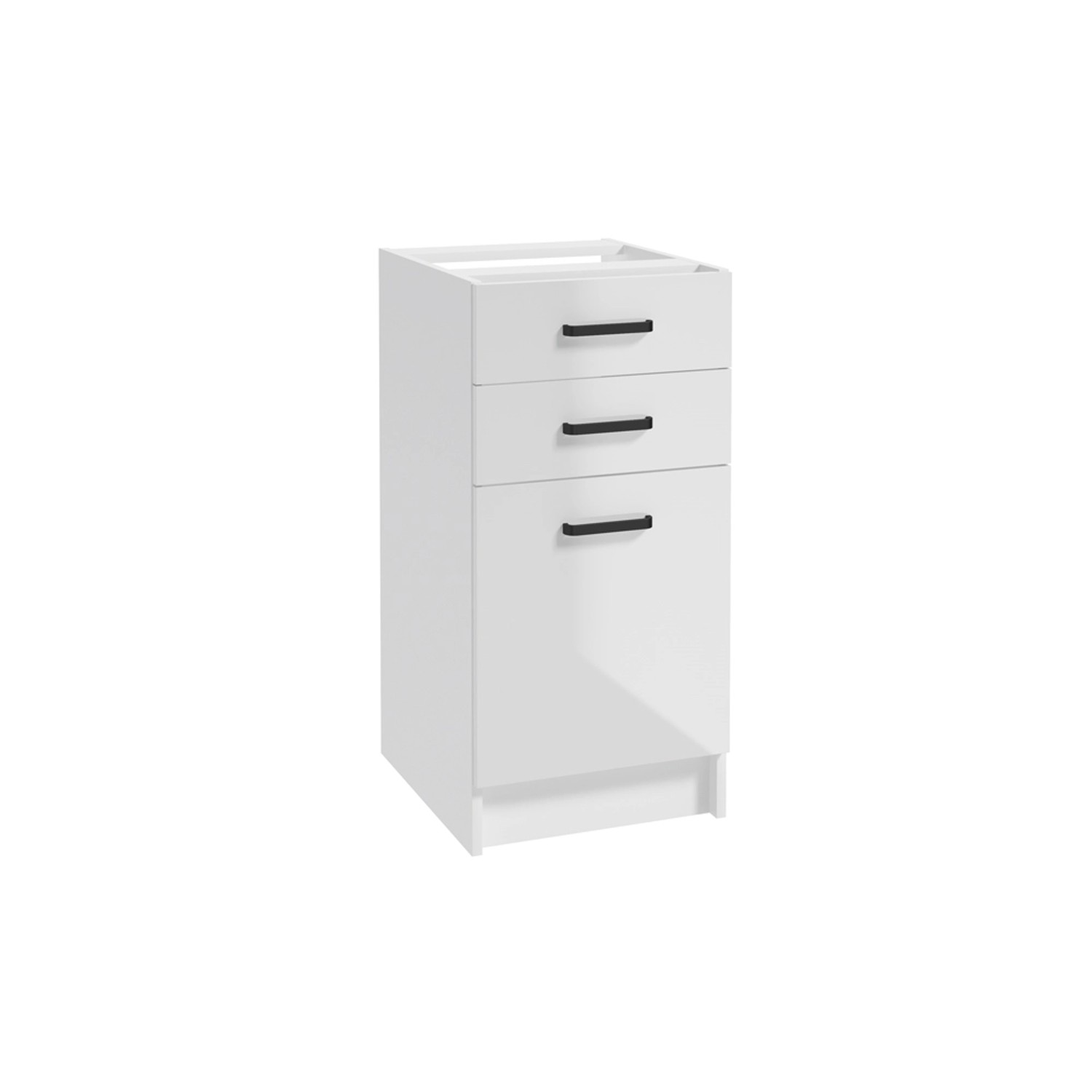 Defra Szafka kuchenna dolna NAPOLI biel/czarny 40 cm