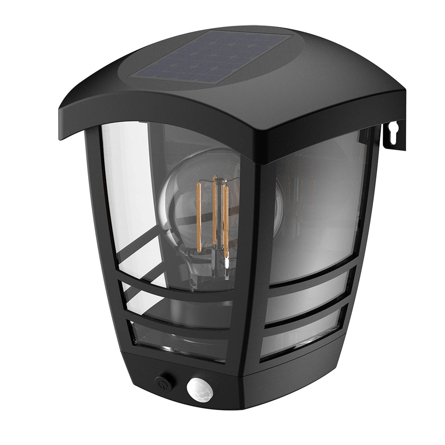 Düwi Kinkiet solarny LED Oslo 3,7W 3000K 95lm IP44 z wyłącznikiem czarny