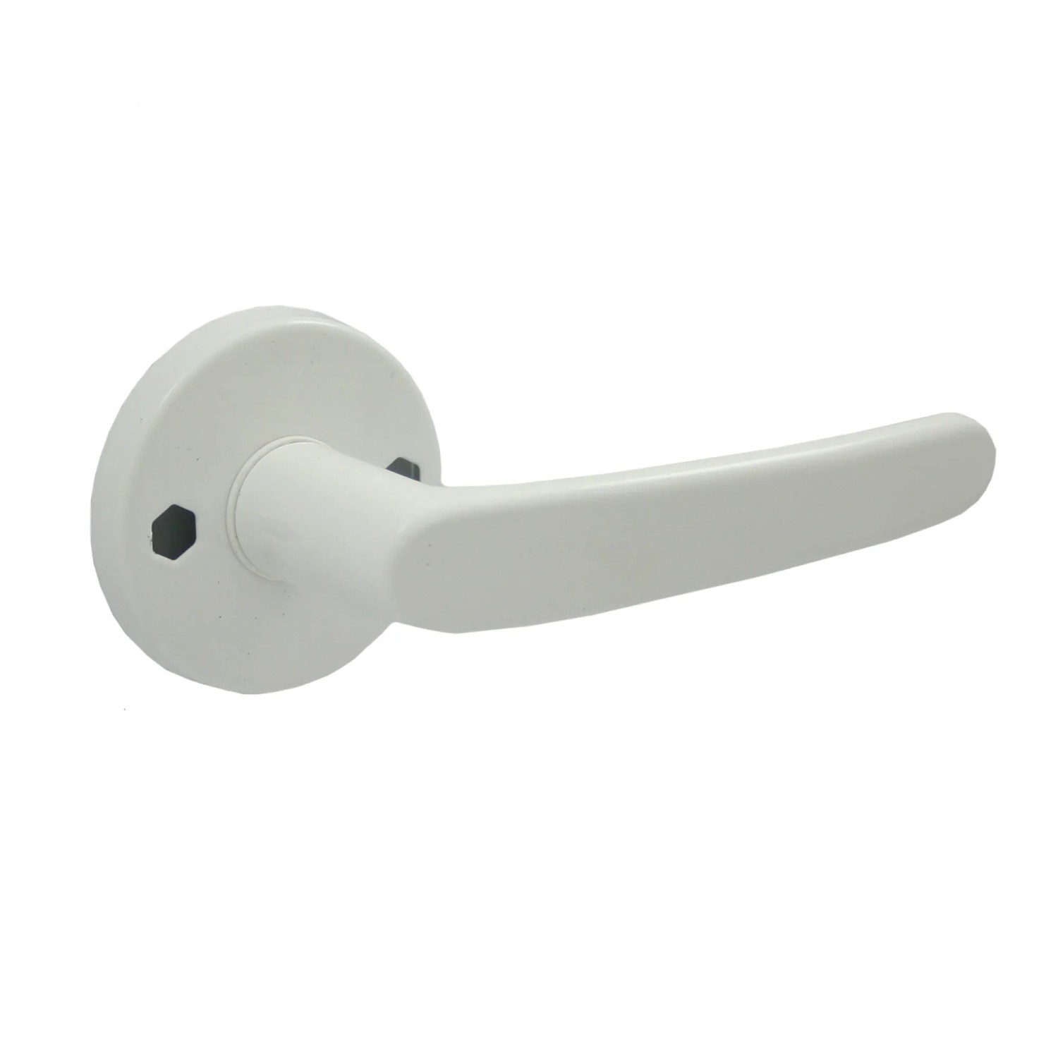 Domino Klamka na okrągłej rozecie Econom biała