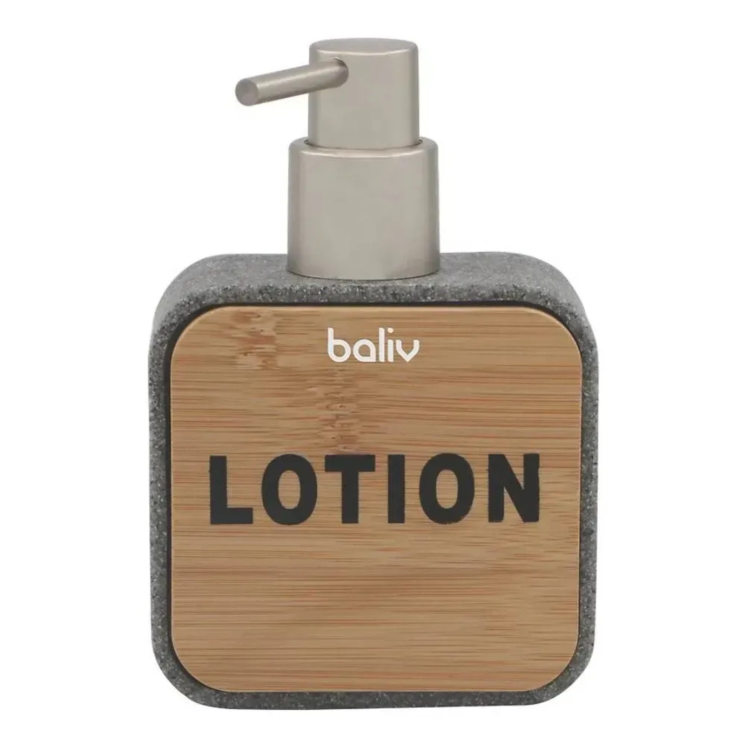 Baliv Dozownik do mydła szary z bambusową wstawką