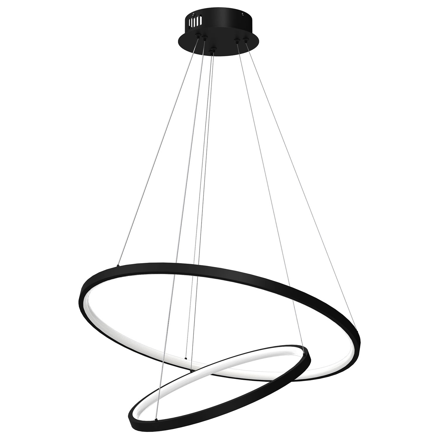 MiLAGRO Lampa wisząca LED Hoop 51W 4000K 2350lm czarna