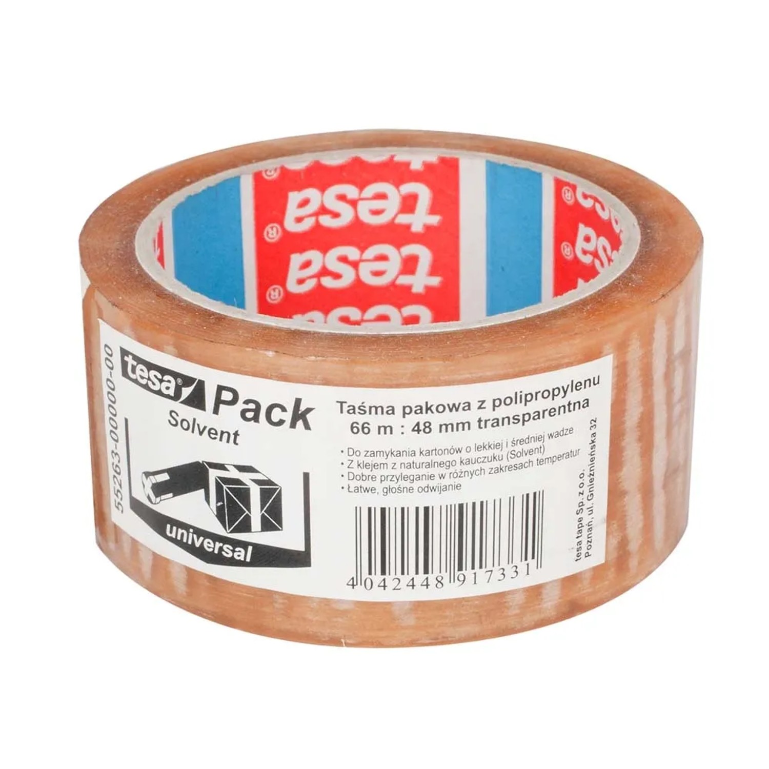 Tesa Taśma pakowa uniwersalna transparentna 66 m x 48 mm