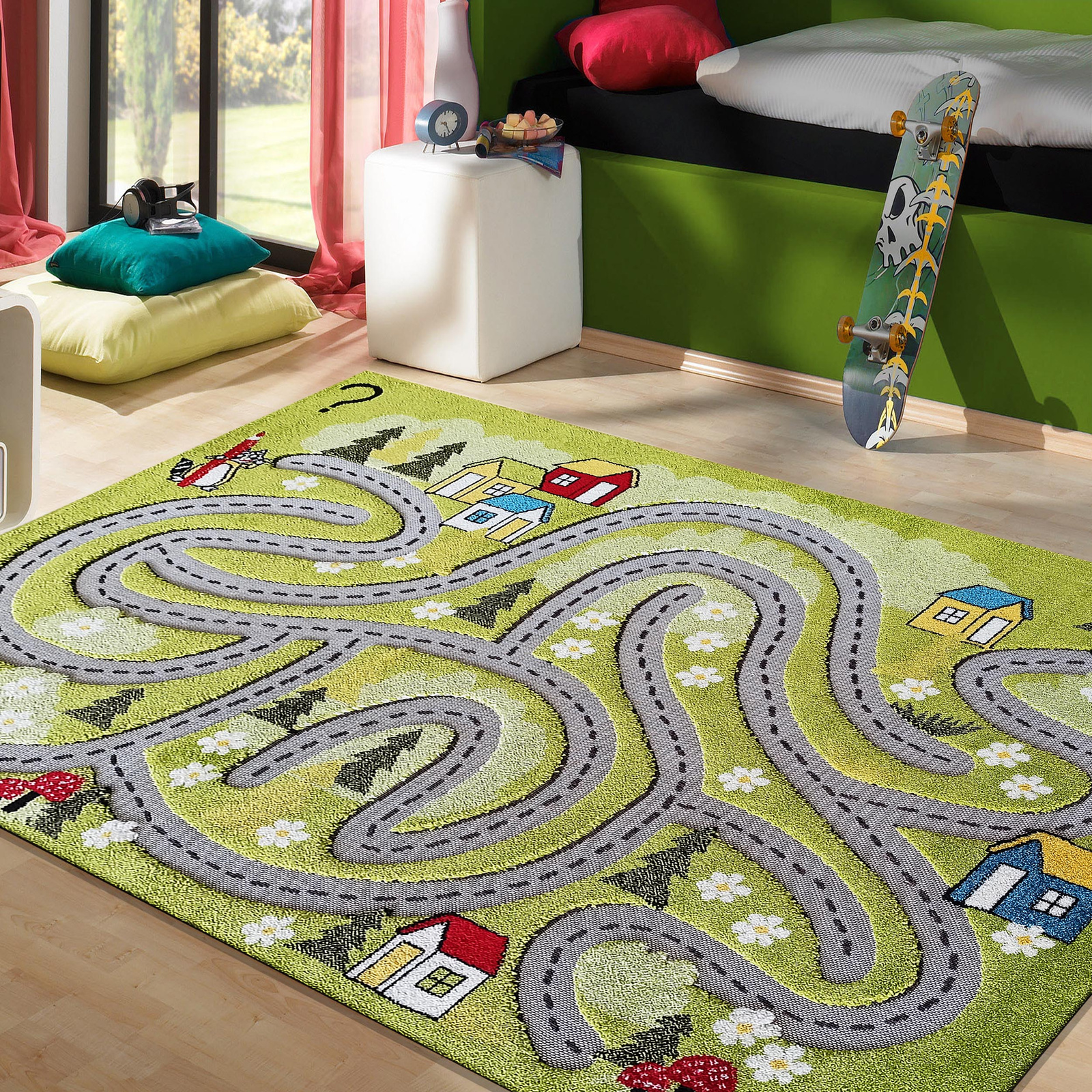 Sensoryczny dywan dziecięcy Color Kids 02- Zielony