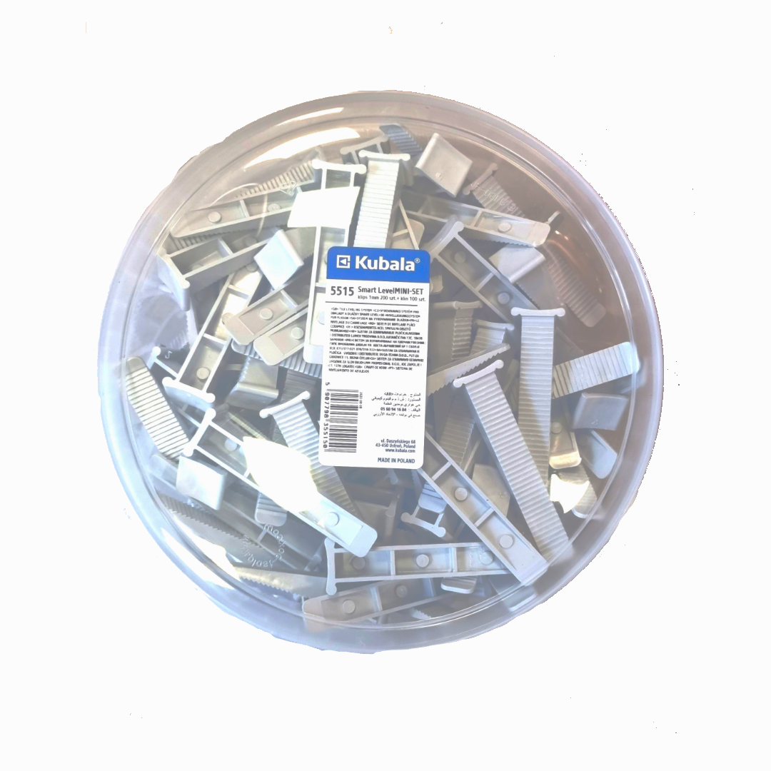KUBALA KLIPSY 1MM 200SZT + KLINY 100SZT PEŁNY ZESTAW DO POZIOMOWANIA 5515