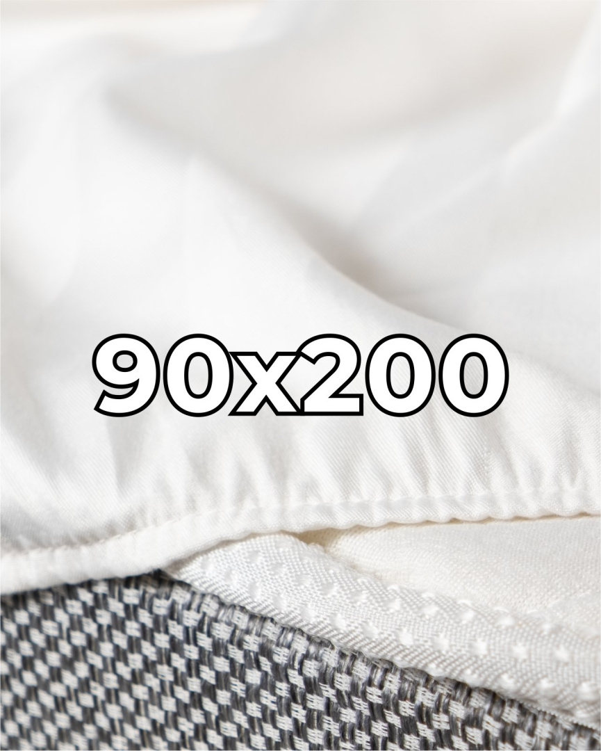 Satynowe prześcieradło hotelowe z gumką 90x200 cm, 100% bawełna 150 g