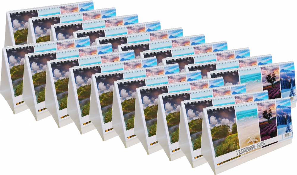 20x Kalendarz na biurko 2026, Udziałowiec, 135x290mm, tygodniowy, 30 kartek