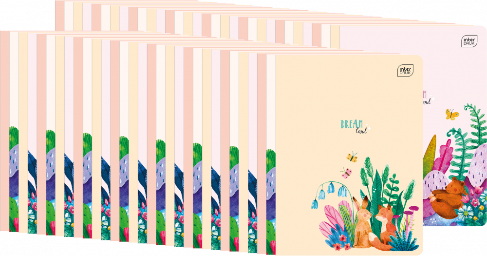 80x Zeszyt w wąskie linie Interdruk UV Girls, A5, 16 kartek, mix wzorów