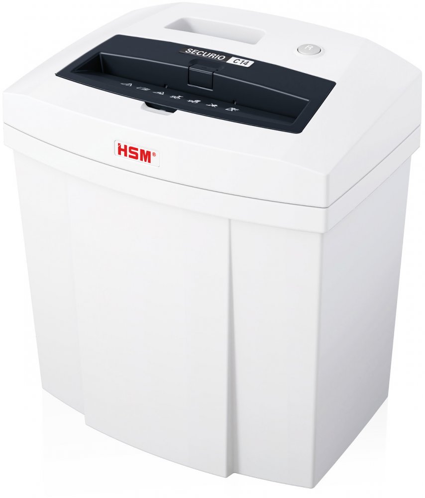 Niszczarka do papieru HSM Securio C-14, ścinek 4x25mm, 6 kartek, P-4/T-4/E-3/F-1 DIN, biały