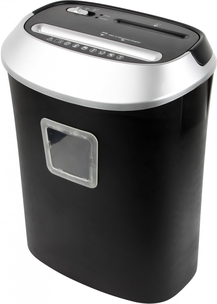 Niszczarka automatyczna Activejet ASH-1201D, ścinek 4x45mm, 12 kartek, P-3 DIN, czarny