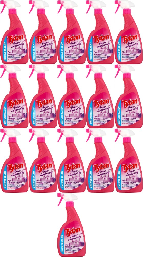16x Płyn do czyszczenia wszystkich powierzchni Tytan, z rozpylaczem, 0.5l
