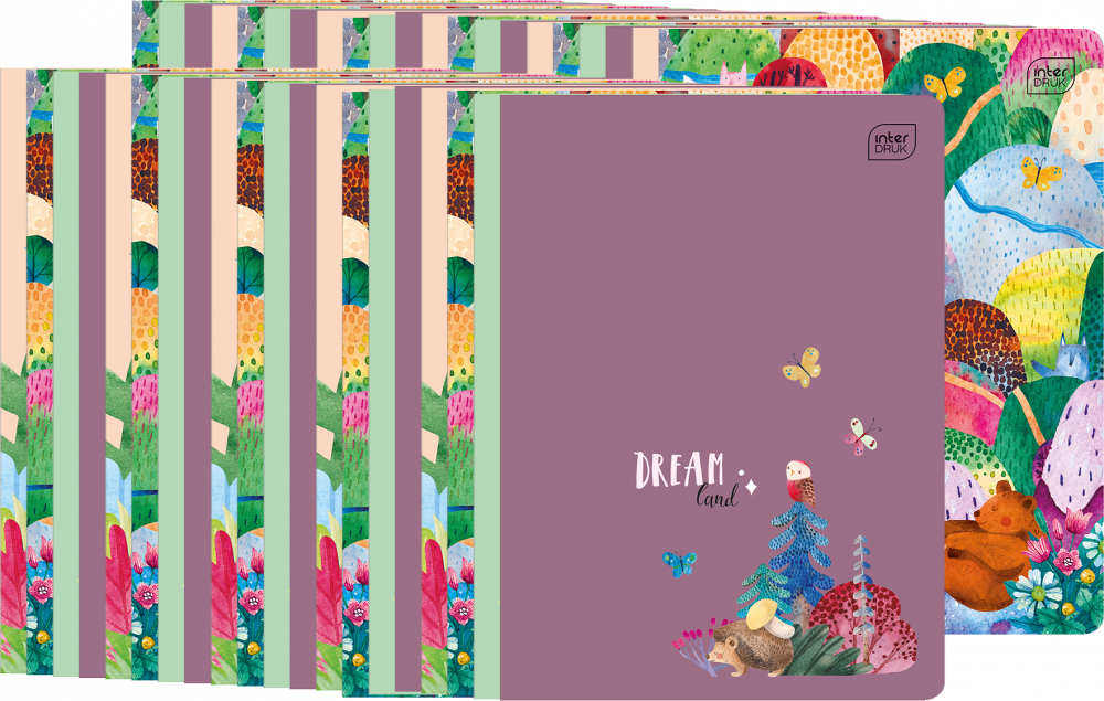 40x Zeszyt w wąskie linie Interdruk UV Girls, A5, 32 kartki, mix wzorów