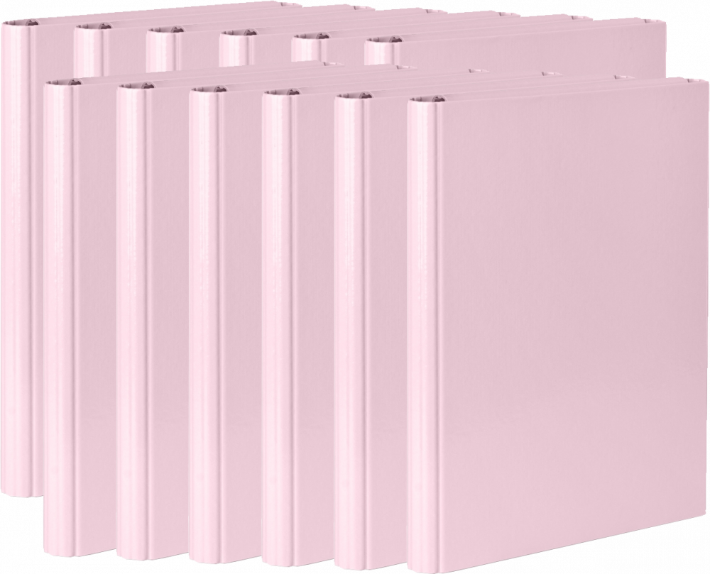 12x Teczka skrzydłowa VauPe, A4, 40mm, na rzep, jasnoróżowy