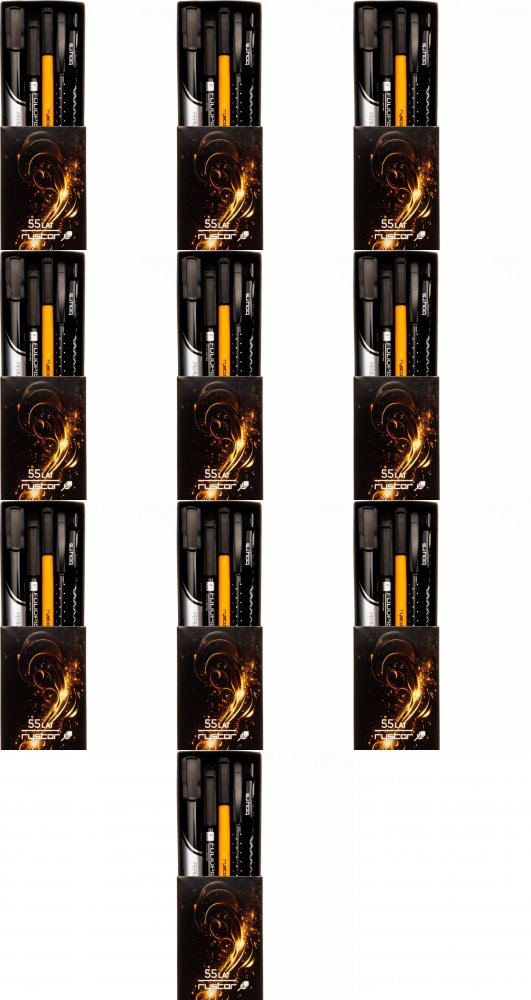 10x Zestaw Rystor 55 lat, długopis Kropka + cienkopis RC-04 + marker permanentny RMP-1 + długopis Boy RS + foliopis F, czarny