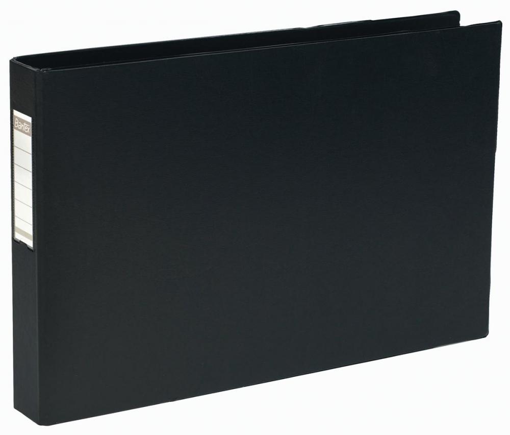 Segregator Elba, A3, poziomy, szerokośc grzbietu 55mm, do 400 kartek, 4 ringi, czarny