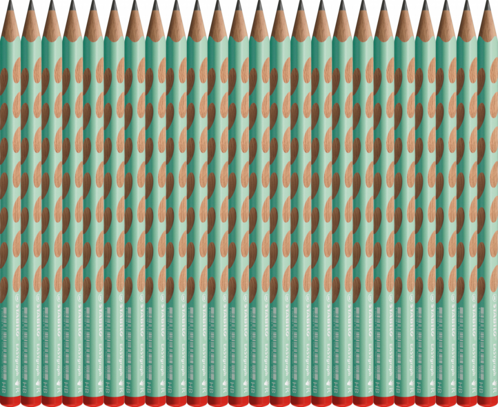 24x Ołówek drewniany Stabilo EASYgraph Pastel, HB, dla praworęcznych, zielony