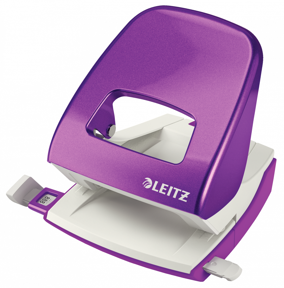 Dziurkacz Leitz Wow NeXXt, do 30 kartek, metaliczny fioletowy