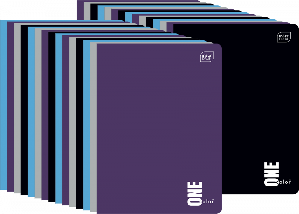 30x Zeszyt w kratkę Interdruk UV One Color, A5, 32 kartki, mix kolorów