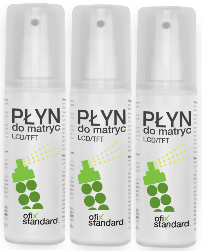 3x płyn do czyszczenia ekranów LCD Ofix Standard, 100ml