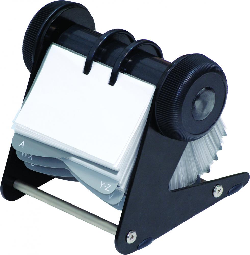 Wizytownik obrotowy Donau, na 400 wizytówek, czarny