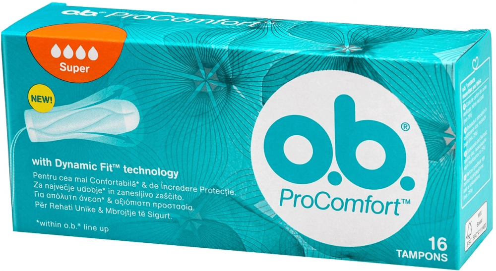 Tampony OB ProComfort, rozmiar Super, 16 sztuk