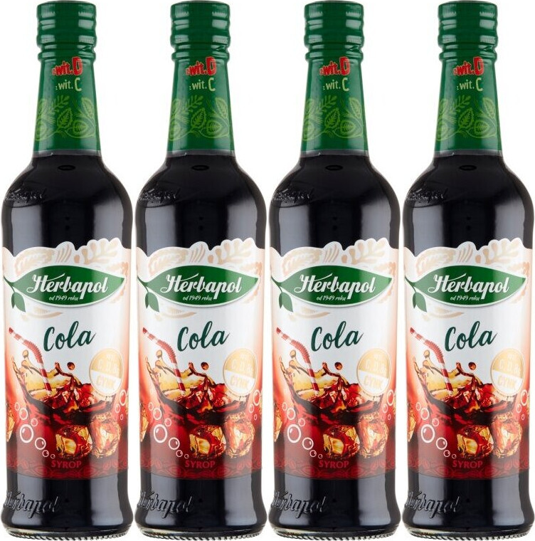 4x Syrop Herbapol Owocowa Spiżarnia, cola, 420ml