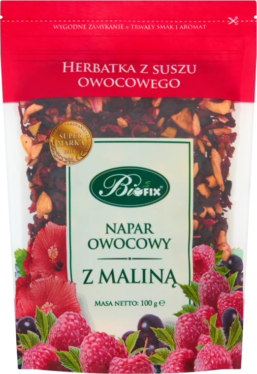 Herbata owocowa z suszu BiFix, malina, 100g