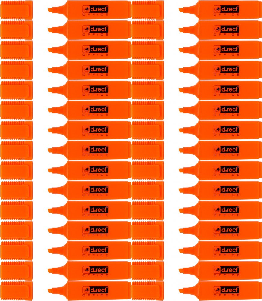 36x Zakreślacz D.Rect, 1127, ścięta, 5mm, pomarańczowy