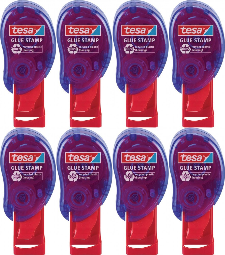 8x Klej biurowy Tesa ecoLogo, w stemplu, 1100 stempli, 1 sztuka