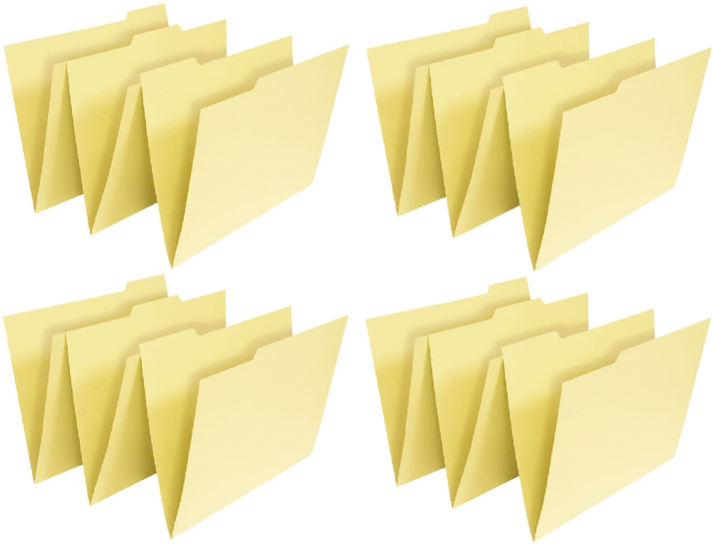 4x teczka kartonowa Spiral, z registrami, Manila, A4, 3 sztuki