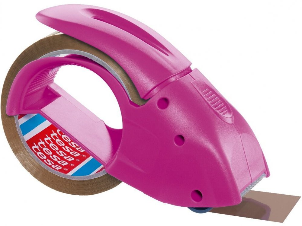 Dyspenser do taśmy pakowej Tesa Pack'n'go + taśma 48mmx50m, różowy