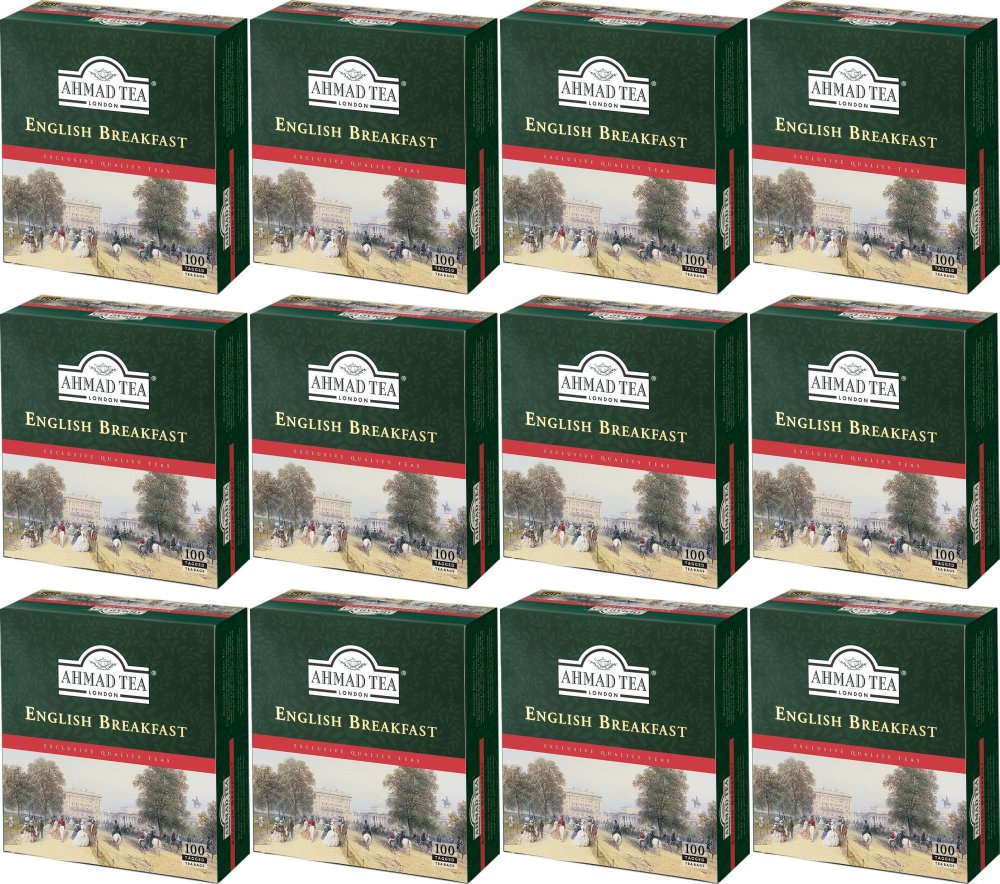 12x Herbata czarna w torebkach Ahmad English Breakfast, 100 sztuk x 2g