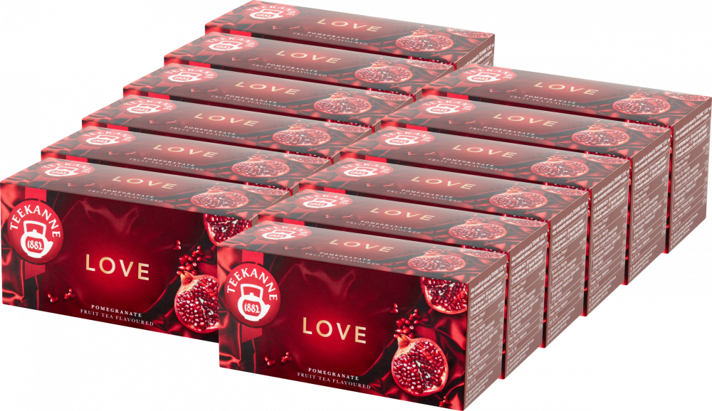 12x Herbata owocowa w kopertach Teekanne Love Pomegranate, 20 sztuk x 2.25g