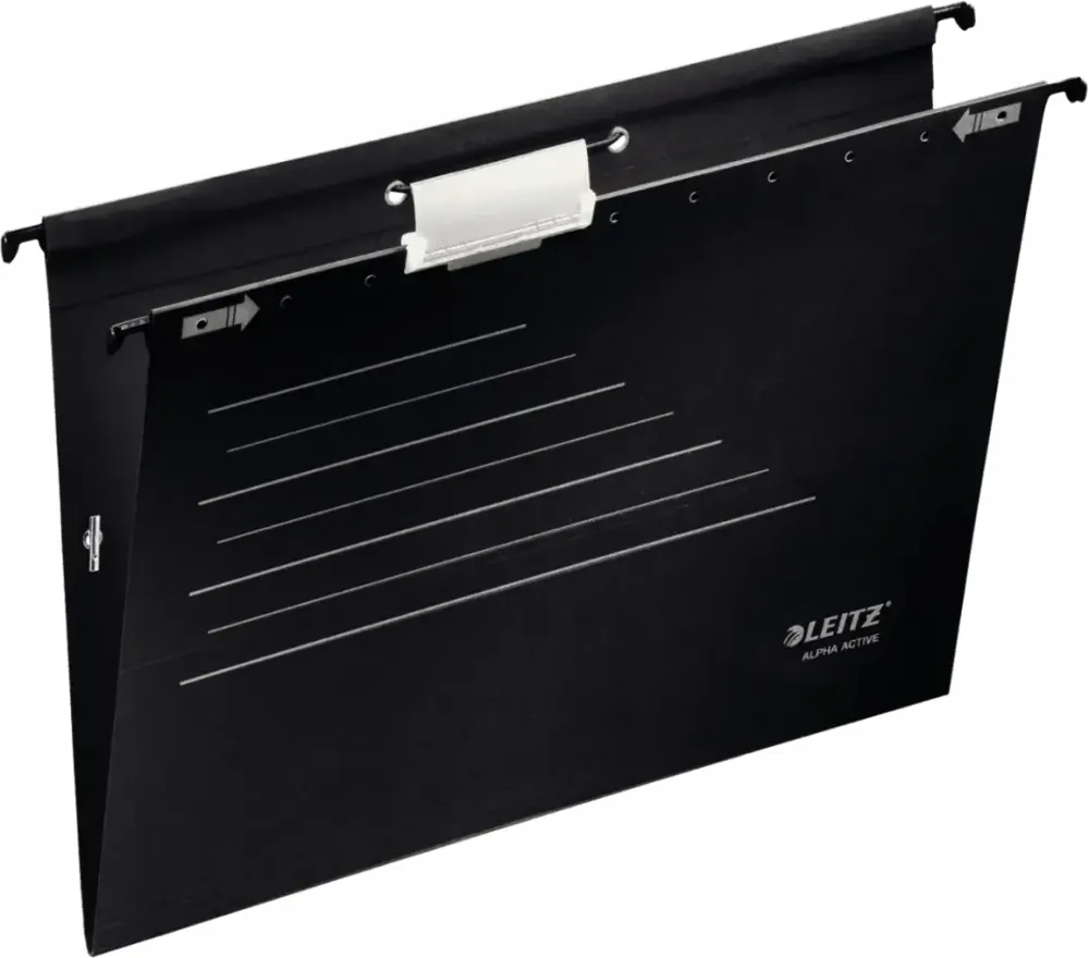 Teczka zawieszkowa Leitz Alpha Active, A4, z gumką, czarny