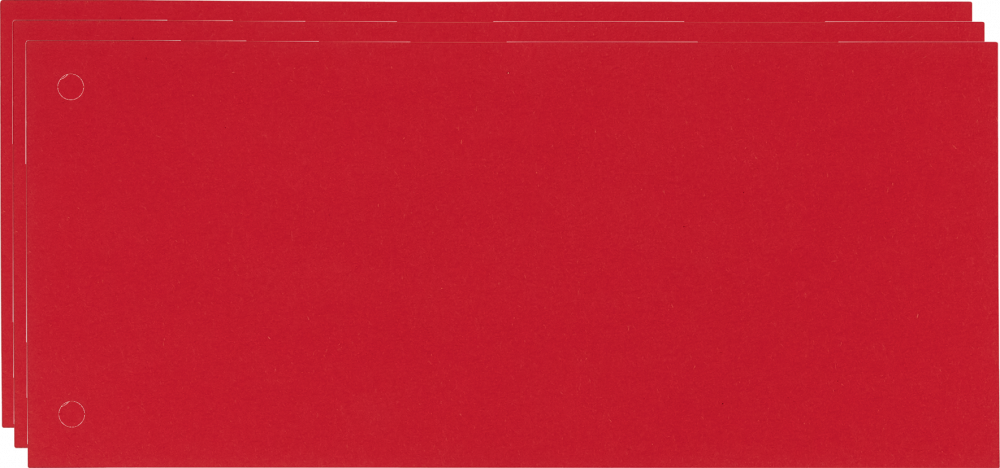 3x Przekładki do segregatora Esselte, kartonowe, 1/3 A4, 100 kart, czerwony