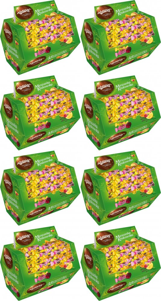 8x Cukierki mieszanka Krakowska Wawel, w czekoladzie, 2.8kg