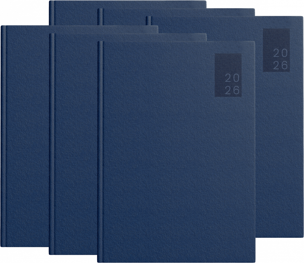6x Kalendarz książkowy 2026 TOP 2000 Basic, A5, dzienny, granatowy