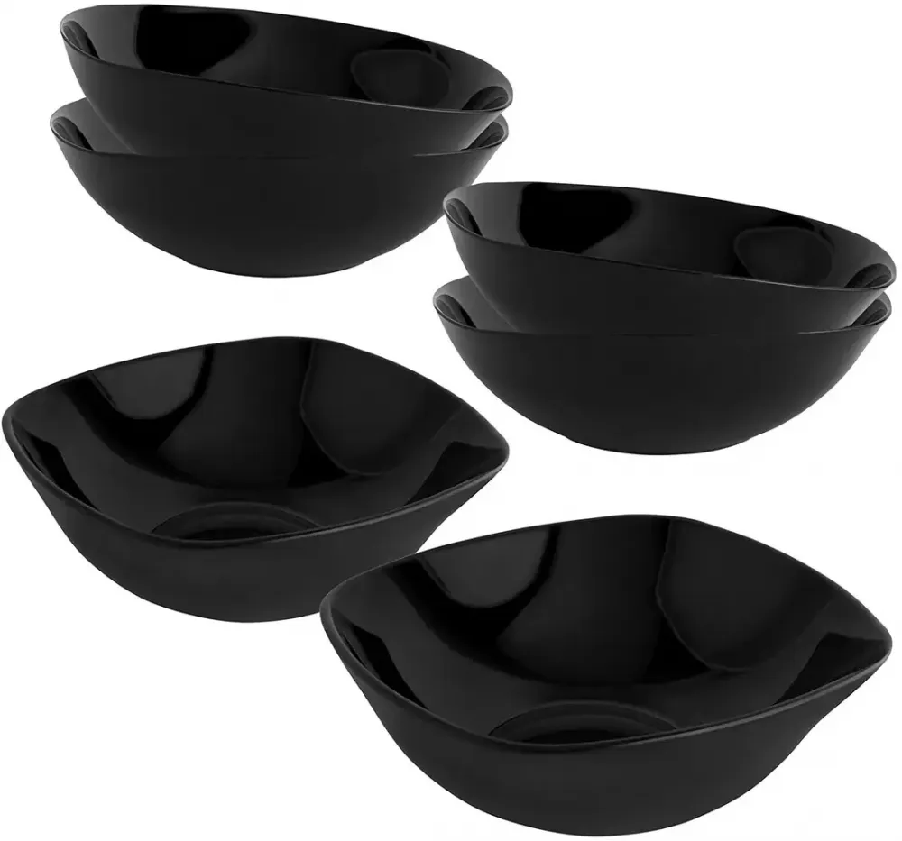 Miska salaterka Altom Design Black Harmony, 13cm, 6 sztuk, czarny