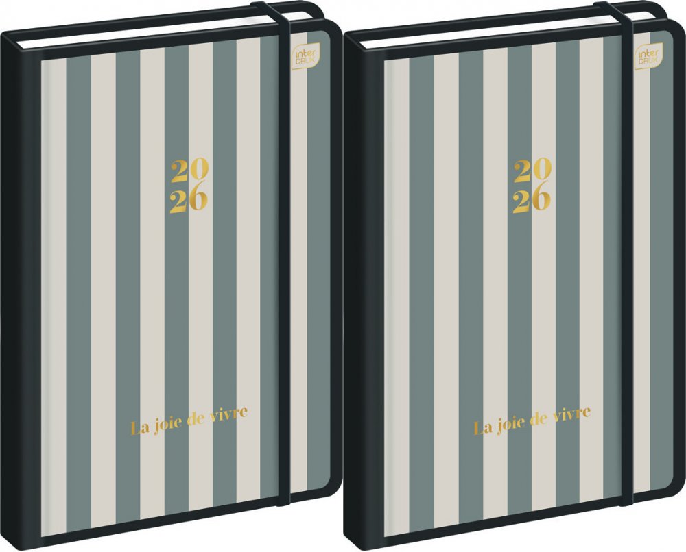 2x Kalendarz książkowy 2026, Interdruk, Metallic Stripes, B5, tygodniowy, mix wzorów