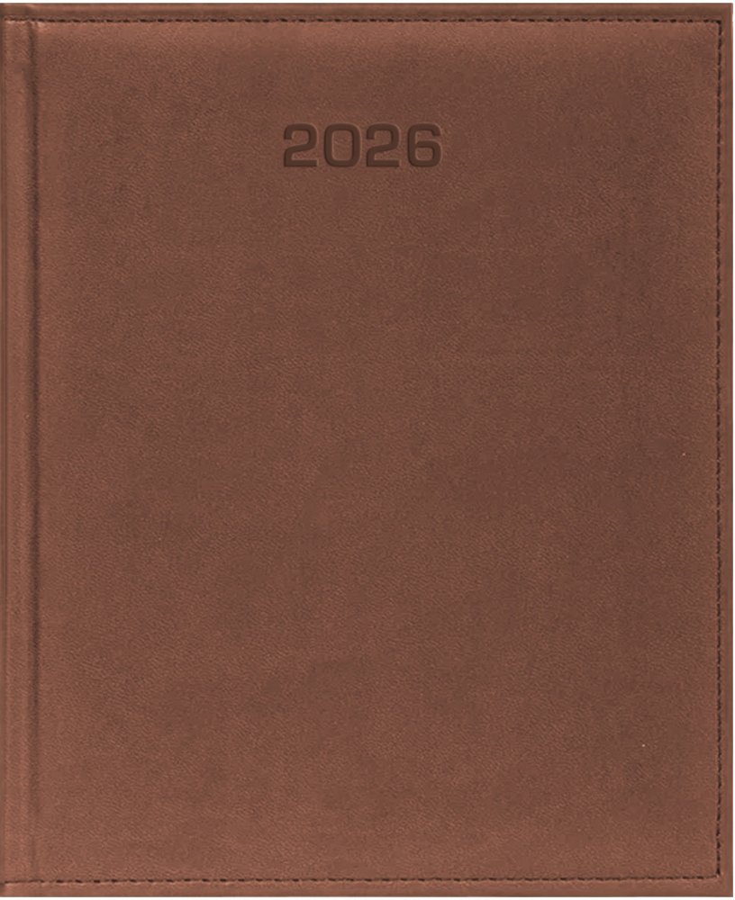Kalendarz książkowy 2026, Udziałowiec, Vivella, A4, tygodniowy, brązowy