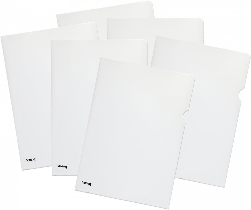 6x Ofertówki groszkowe Viking, "L", A4, 120μm, 100 sztuk, transparentny