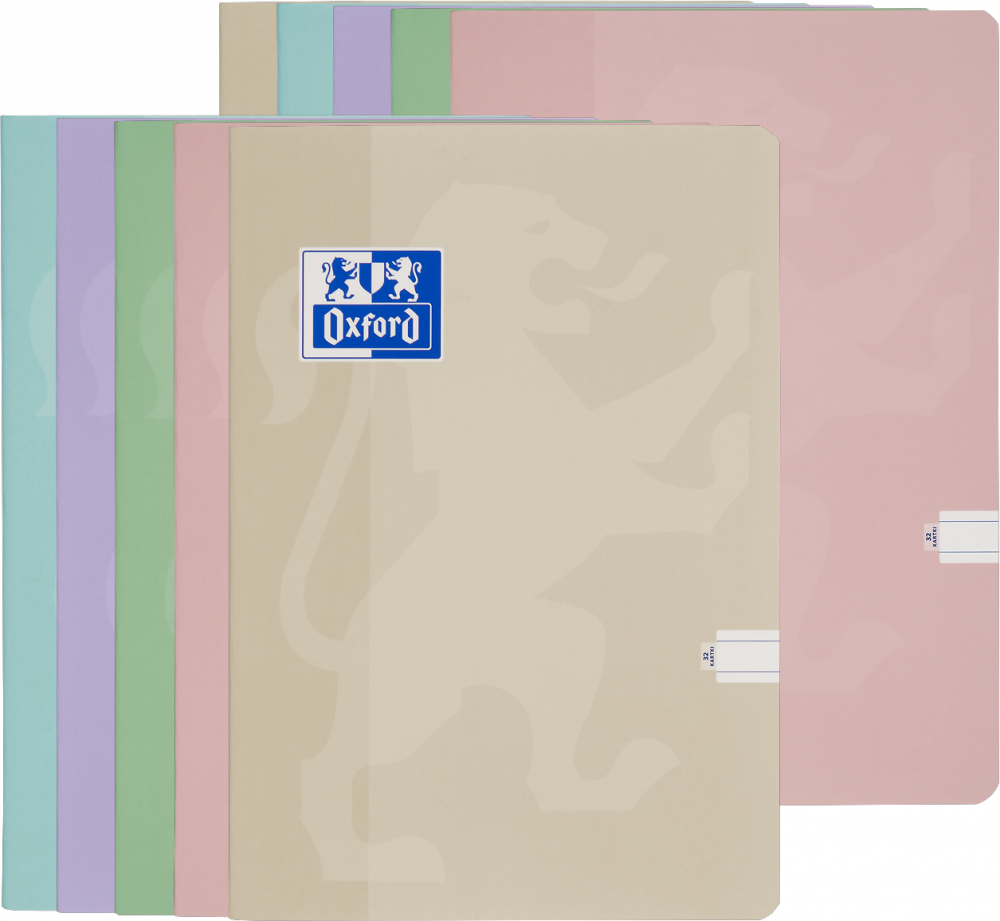 10x Zeszyt w linie Oxford Touch Pastel, A5, miękka oprawa, 32 kartki, mix kolorów pastelowych