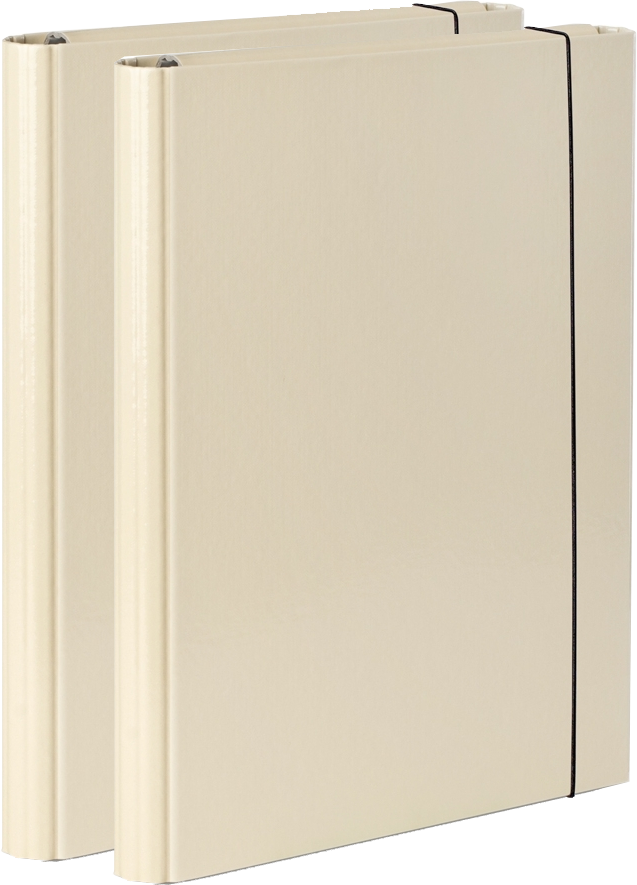 2x Teczka skrzydłowa z gumką VauPe, A4, 40mm, waniliowy