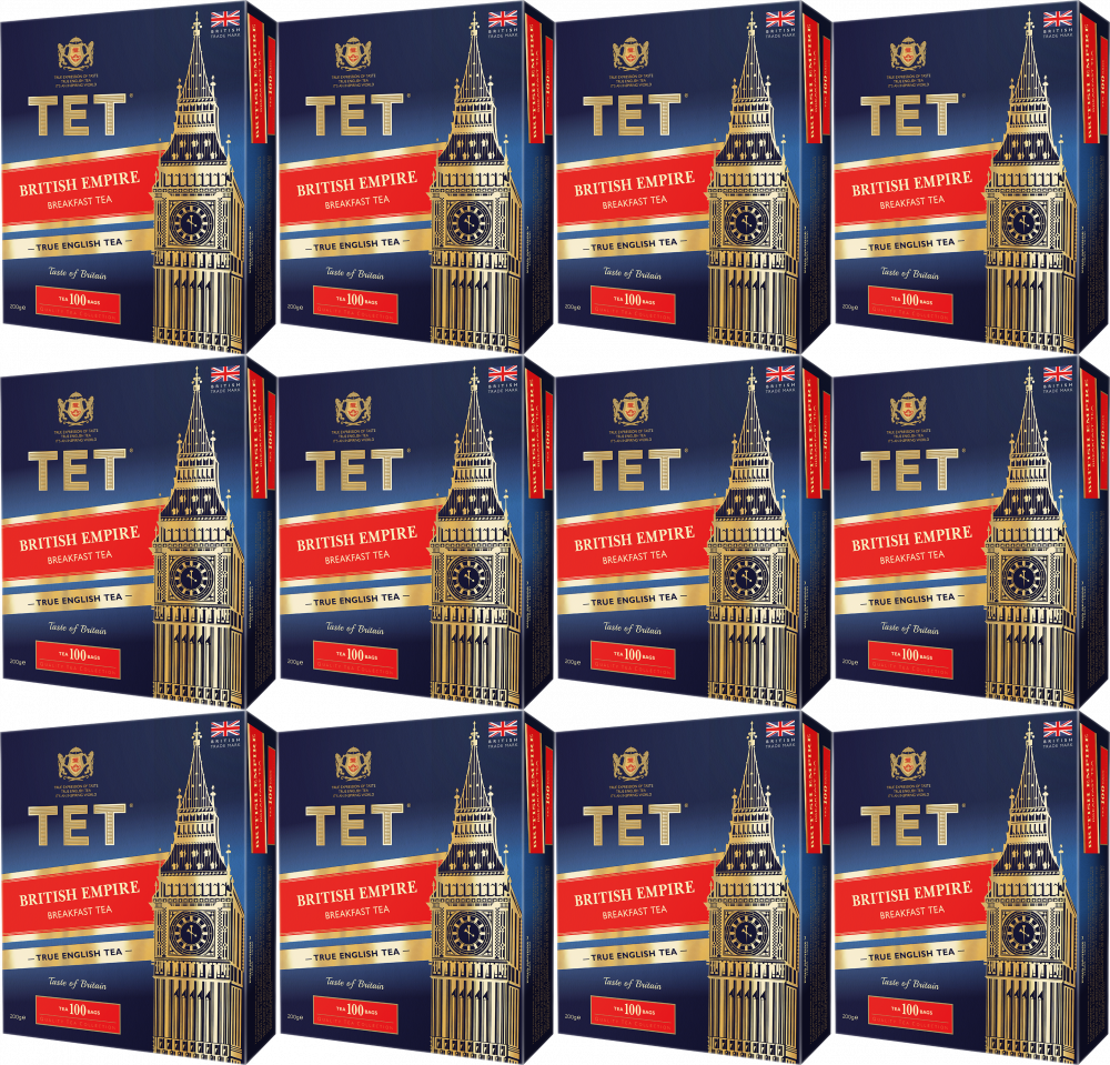 12x Herbata czarna w torebkach Tet The British Empire, 100 x 2g