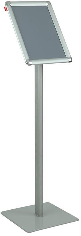 Tablica informacyjna MemoBe, podłogowa, A3, srebrno-szary