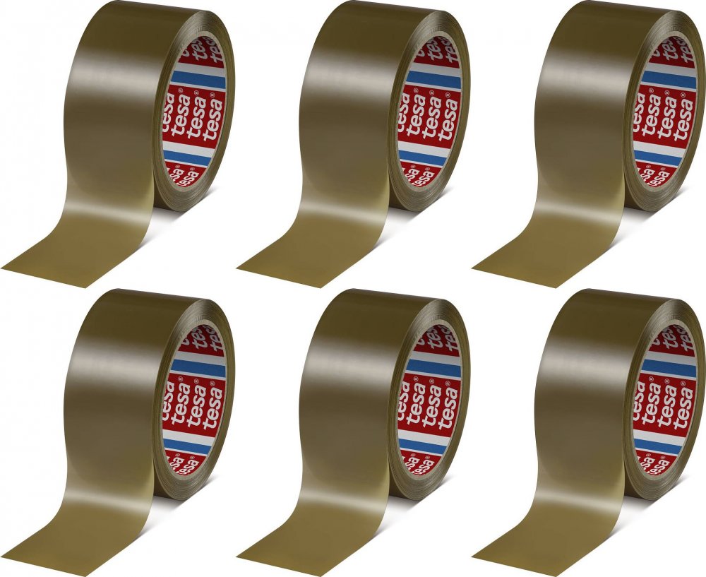 6x Taśma Tesa 4280, 48mm x 66m, brązowy