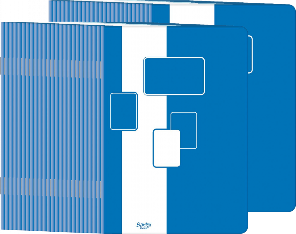 50x Zeszyt w kratkę Bantex Budget, A5, 32 kartki, biało-niebieski