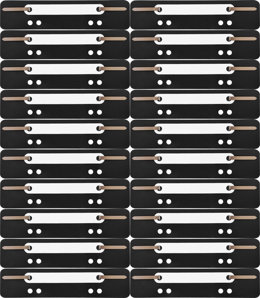 20x Wąsy skoroszytowe MemoBe, 25 sztuk, czarny