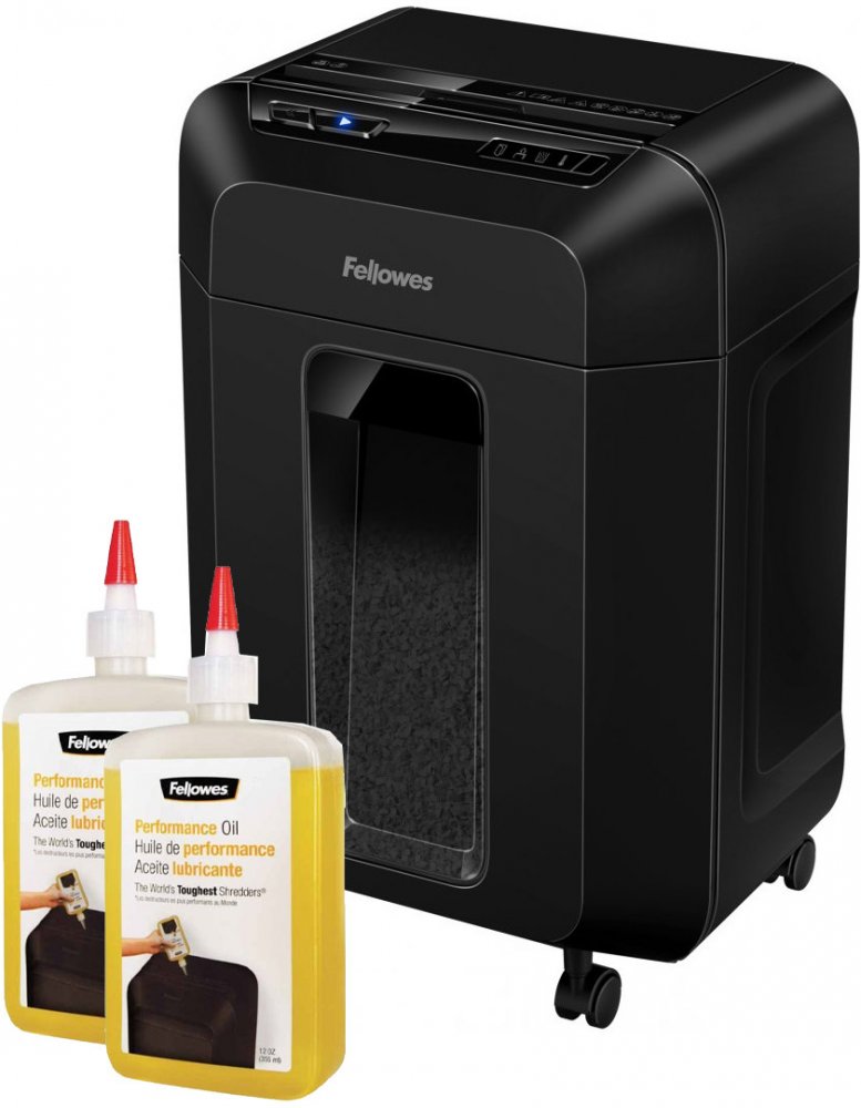 Zestaw: Niszczarka do papieru automatyczna Fellowes AutoMax 80M + 2x Olej do niszczarek Fellowes, 355ml